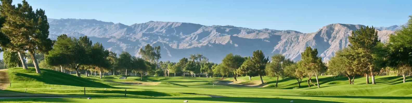 Banner - Golf Course and Mountains