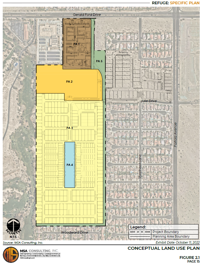 City of Palm Desert Conceptual Plan Refuge Specific Plan - Updated